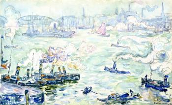 (image for) Handmade oil painting Copy paintings of famous artists Paul Signac's painting, Rotterdam